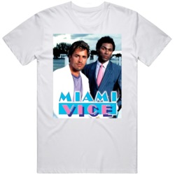 Miami Vice 80s Classic Tv Show Crockett and Tubbs T Shirt