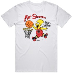Bart Simpson Air Simpson Bart 1990s Jordan Pippen Retro T Shirt