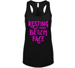 Funny Resting Beach Face Summer Time Beach Wear  Tanktop