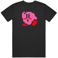 Kirby 8 Bit Character Retro Video Game Fan T Shirt