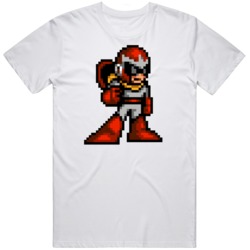 Megaman Proto Man Bit Character Retro Video Game Fan T Shirt