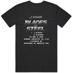 Retro Classic Video Game Blades of Steel Start Screen T Shirt