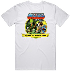 Masters of The Universe He Man and Kobra Khan Retro Cartoon  T Shirt