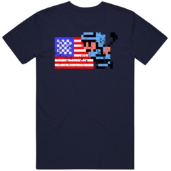 Ice Hockey USA Classic NES Cool Retro Video Game Fan Distressed T Shir
