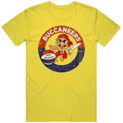Cool ABA New Orleans Buccaneers Retro Basketball Distressed v2 T Shirt