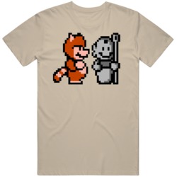 Super Mario 3 Raccoon Suit 8 Bit Character Retro Video Game Fan T Shir