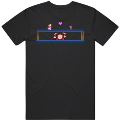 Donkey Kong End Screen Video Game Fan  T Shirt