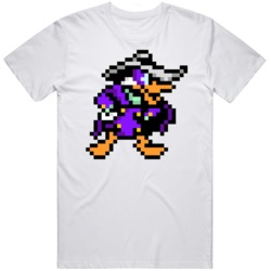 Retro Classic Video Game  Darkwing Duck 8 Bit Sprite T Shirt