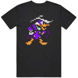 Retro Classic Video Game  Darkwing Duck 8 Bit Sprite Black T Shirt