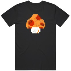 Retro Super Mario Original  Mushroom Distressed Video Game Fan T Shirt