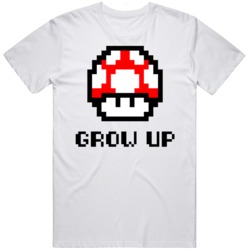 Retro Super Mario Funny Grow Up Video Game Fan T Shirt