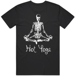 Funny Hot Yoga Skeleton  T Shirt