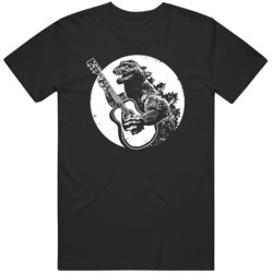 Godzilla Playing Guitar Cool T Shirt