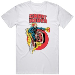 Retro 78 Playing Card The Ghost Rider Distressed Retro Comic Fan T Shi