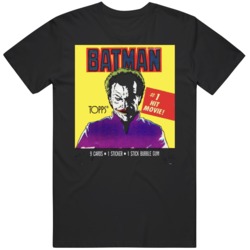 Batman Wax Pack Retro 80s Movie Joker Fan  T Shirt