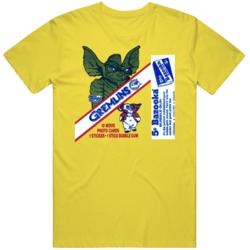 Retro 80s Movie Gremlins Topps Gum Wax Pack  T Shirt