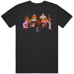 Classic Nes Nintendo 8-Bit Mike Tyson  Punchout Characters  T Shirt
