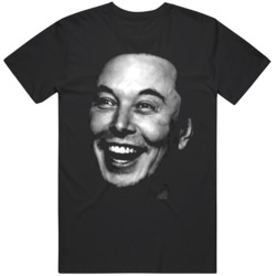 Elon Musk Happy Face Fan  T Shirt