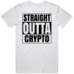 Straight Outta Crypto Bitcoin Crypto Currency  T Shirt