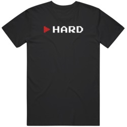 Funny Video Game Mode HARD Fan  T Shirt