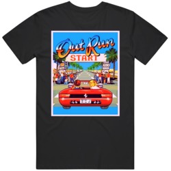 Out Run Classic Arcade Game Fan T Shirt