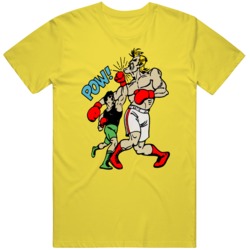 Retro NES Video Game Punch Out Little Mac Glass Joe Gamer Fan T Shirt