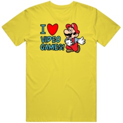 I love Video Games Super Mario Fan Retro  T Shirt