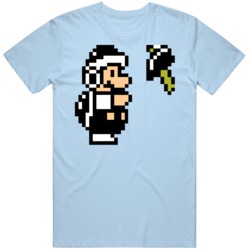 Retro Video Game Super Mario Hammer Mario Fan T Shirt
