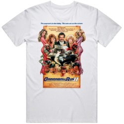 Retro Classic CANNONBALL RUN 2 1984 Poster  Movie Fan T Shirt