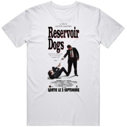 Reservoir Dogs 1992 Cult Classic French Movie  Fan T Shirt