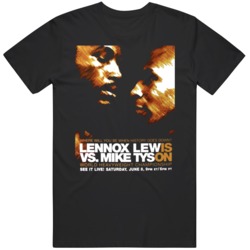 Lennox Lewis vs Mike Tyson Fight Poster Boxing Fan T Shirt