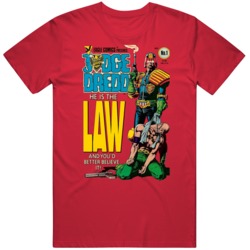 Judge Dredd Comic Cover Fan T Shirt