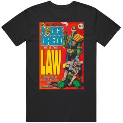 Judge Dredd Comic Cover Fan v2 T Shirt