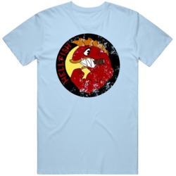 The Flying Hellfish Funny Cartoon Fan Distressed T Shirt