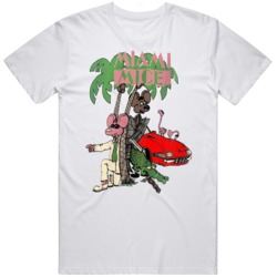 Retro 80s Miami Mice Distressed  T Shirt
