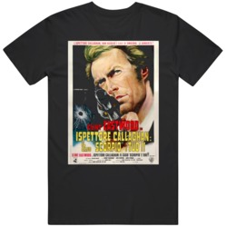 Cult Classic 1972 Dirty Harry Italian Movie   Fan T Shirt