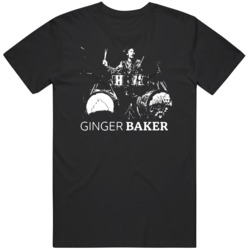 Ginger Baker Cream Band Retro Vintage Rock T Shirt