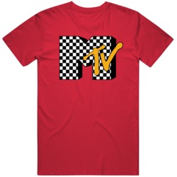 Checkered MTV Logo Checkerboard Retro  T Shirt