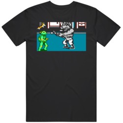 Funny TMNT 2 Michelangelo and Rocksteady Video Game Fan T Shirt