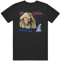 Replica 1980s Great White La Rock Band Once Bitten Twice Shy  T Shirt