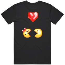 Pacs in Love Retro Video Game T Shirt