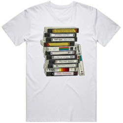 VHS Tapes 80s Retro Fan  T Shirt