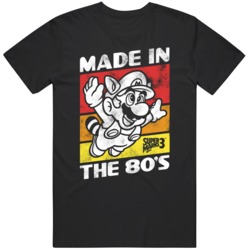 Super Mario 3 Raccoon Made in the 80s  T Shirt