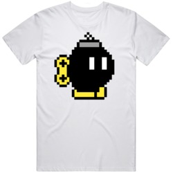A Bomb Super Mario Retro Video Game Fan Villain  T Shirt