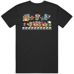 Super Mario 3 Bosses Retro Video Game Fan  T Shirt