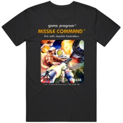 Retro Cult Classic Missile Command Cartridge Cover Art  Fan  T Shirt