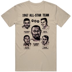 1967 All star Team Basketball The Plumbers Fan  T Shirt