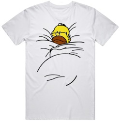 Homer Simpson Sleeping Lazy T Shirt
