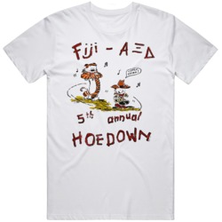 Calvin and Hobbs Hoe Down Retro Replica  T Shirt