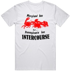 Intercourse Pennsylvania   Maryland Crabs Tee  80s Replica T Shirt